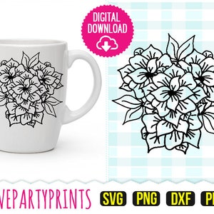 Blumenstrauß svg, DXF, PNG, PDF, Blumenstrauß svg, Blumendekoration svg, Clip Art, Schneidedatei, persönliche kommerzielle Nutzung - (svg429)