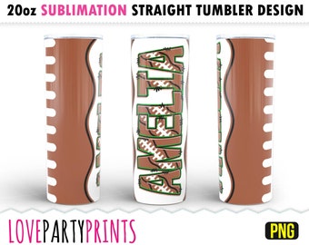 Football Tumbler with matching Doodle PNG Font, Add Your Own Name, Alpha Doodle Letters and Numbers, Back to School Wrap, 20oz Wrap, sub33