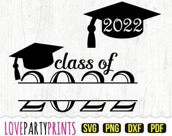 May include: Black and white graduation design with the text "class of 2022" and a graduation cap. The design is perfect for creating personalized graduation gifts, party decorations, or scrapbook pages.
