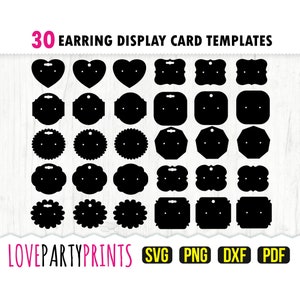 Display Earring Card Svg, DXF, PNG, PDF, Templates, Bundle, Cutting Files, Clipart, 715