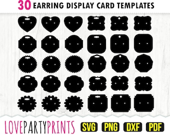 Earring Card SVG Bundle – Wispy Willow Designs