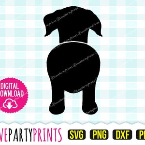 Labrador Dog Svg, DXF, PNG, PDF - Doggy Butt Svg, Leash Hook Holder Svg, Cut Files, Vector Clipart, 674