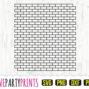 Brick Wall SVG, Dxf, Png, Pdf, Bricks Svg, Brick Wall Template, Brick Cut File, Brick Wall Clipart, Seamless Pattern Svg, 803