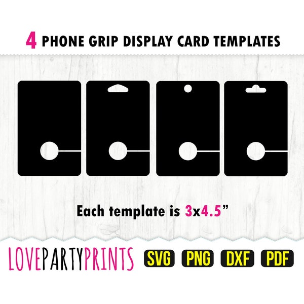 Phone Grip Display Karte, DXF, PNG, PDF, Phone Grip Karte SVG, Phone Grip Verpackung, Phone Grip Vorlage, svg726