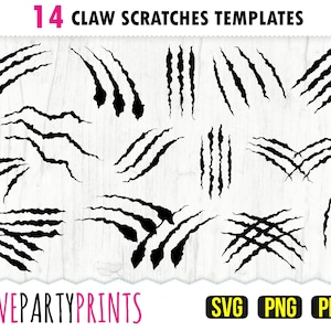 Claw Scratches SVG PNG PDF, Scratch Svg, Claw Marks Svg, Tiger Scratch Svg, Cat Scratch Svg, Animal Scratch Svg, Cat Svg, Claw Svg, 1257