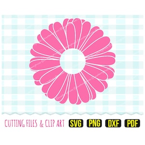Gerbera Daisy Svg, DXF, PNG, PDF - Clip Art - fichiers de découpe - 340