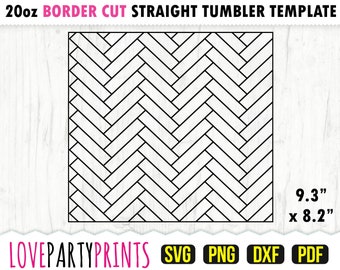 Tumbler Template SVG, DXF, PNG, Pdf, 20oz Skinny Tumbler Template, Geometric Pattern Tumbler Template, Template Cut File, (svg770)