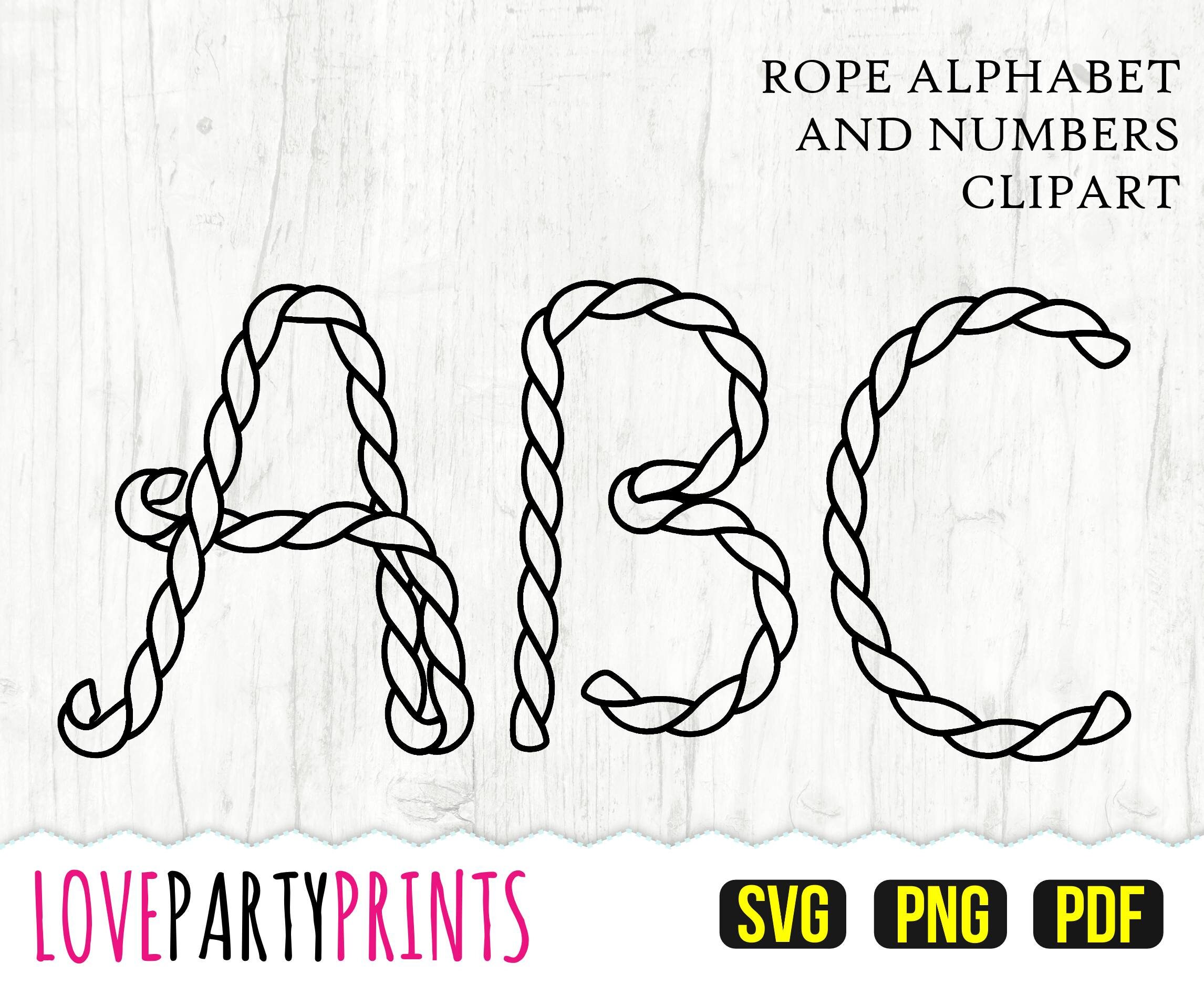 ROPE FONT SVG Png Pdf Rope Font Clipart Rodeo Font - Etsy UK