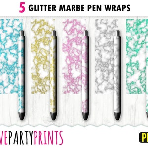Marble Pen Wrap Pattern PNG, Glitter Marble Pen Wraps, Pen Wrap PNG, Pen Wrap Template, Pen Wrap Bundle, Pen Wrap Sublimation, ca14