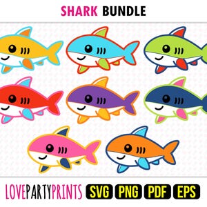 Kinderhai SVG, PNG, EPS, Pdf, Schichtvektorschnittmaschine Lasergrafik-Sublimationsdruckdesign-Vorlagen, Sofort-Download, 1799