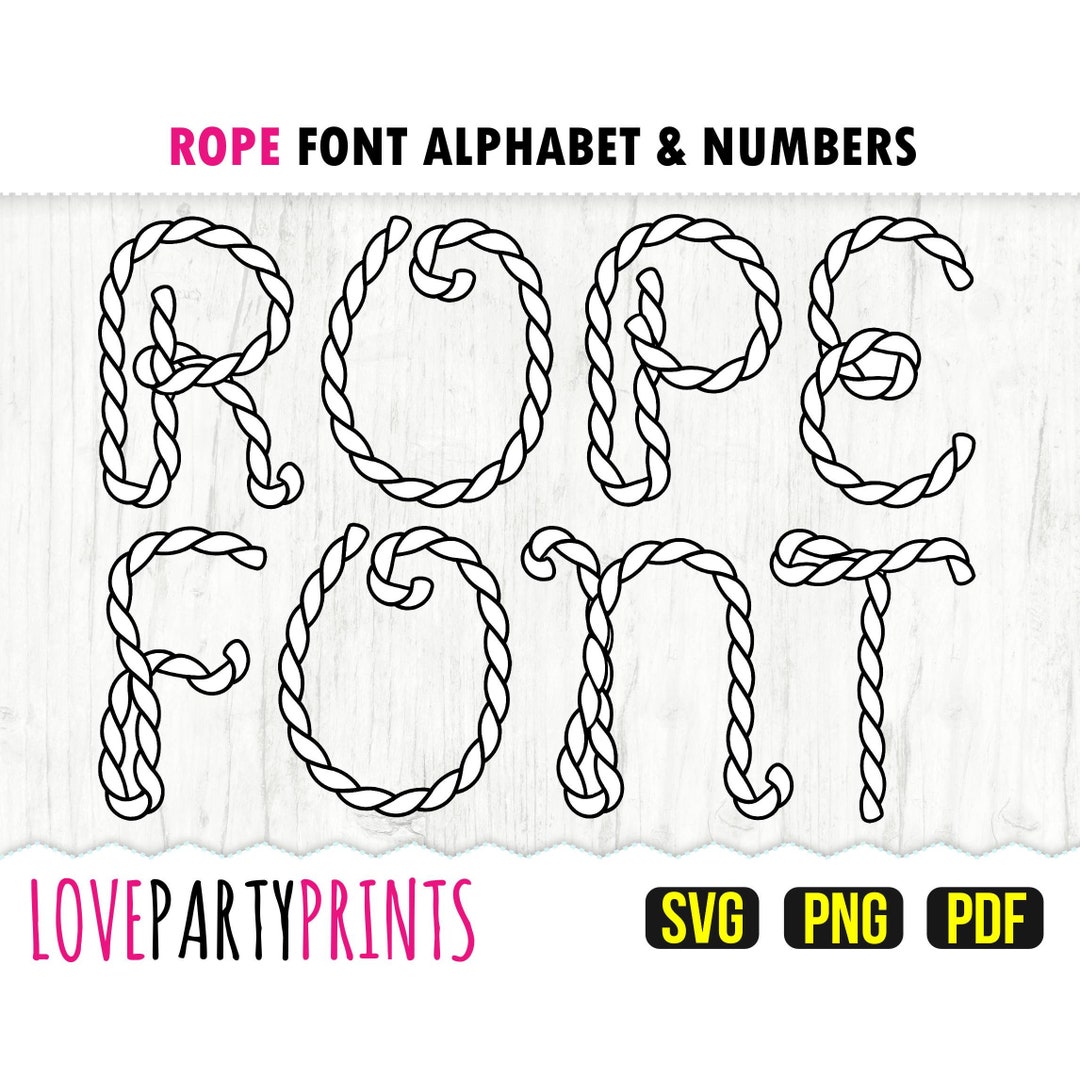 ROPE FONT SVG, Png, Pdf, Rope Font Clipart, Rodeo Font, Western Font