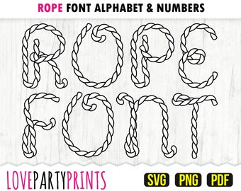 ROPE FONT SVG, Png, Pdf, Rope Font Clipart, Rodeo Font, Western Font, Rope Alphabet, Nautical Font, Sublimation Font, Svg Font, 946