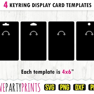 Portachiavi Display Card Svg, DXF, PNG, PDF, Portachiavi Tag Svg, Modello Portachiavi Display Card, Confezione Portachiavi, svg694