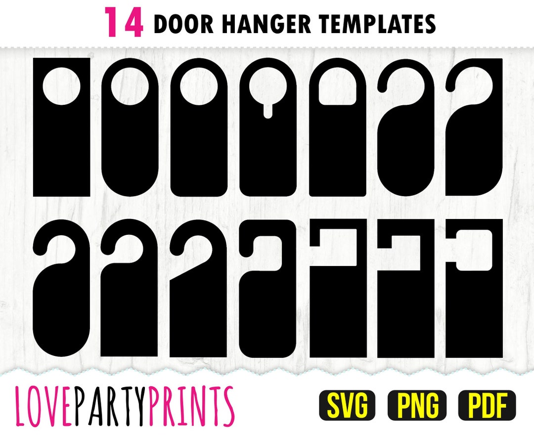 Door Hanger SVG PNG PDF Door Hangers Templates 14 Hanger Etsy