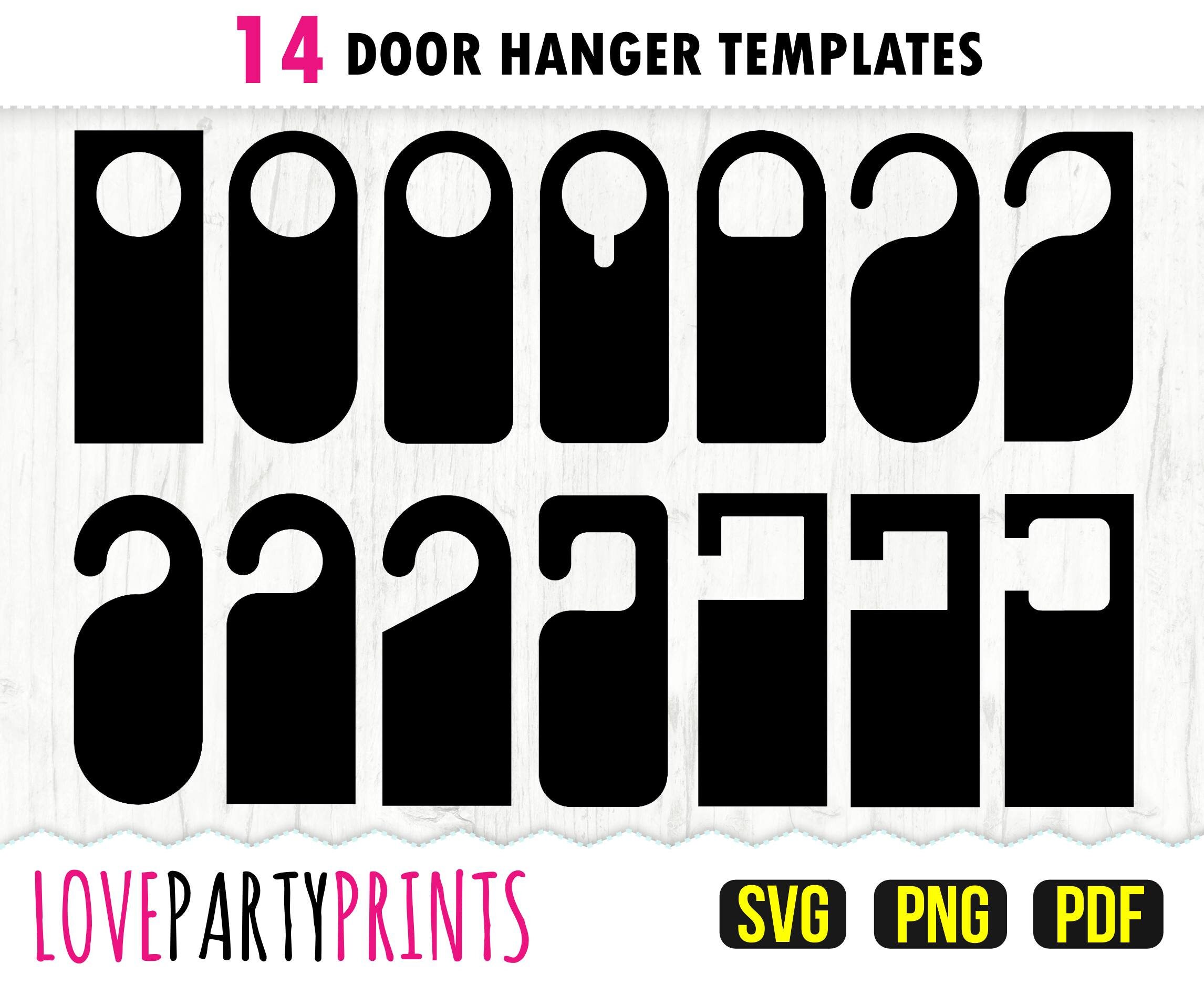 Door Hanger SVG PNG PDF Door Hangers Templates 14 Hanger Etsy UK
