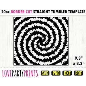 Tie Dye Tumbler Wrap SVG, DXF, PNG, Pdf, modèle de gobelet skinny 20 oz, fichier d&#39;emballage pour gobelet, mur droit 20 oz, fichier de coupe modèle, 1245