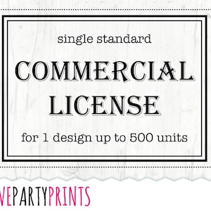 Kommerzielle Nutzungslizenz für Love Party Prints - Single Standard Kommerzielle Lizenz - 1 Design bis zu 500 physikalischen Einheiten (SSCL)