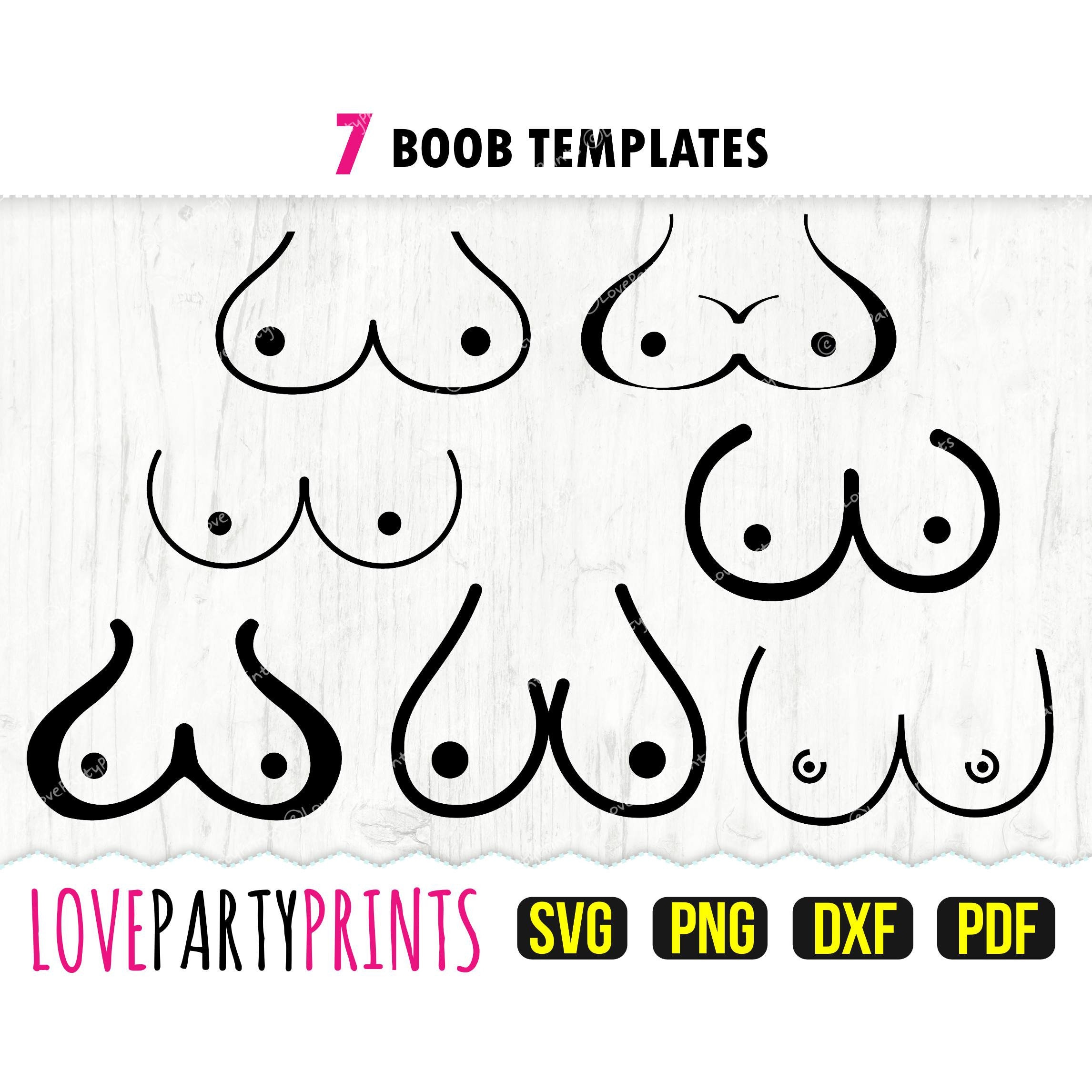 Boobs Svg, Hand Drawn Boobies Svg. Tits Svg. Vector Cut File for Cricut,  Silhouette, Sticker, Decal, Vinyl, Stencil, Pdf Png Dxf Eps. -  Israel