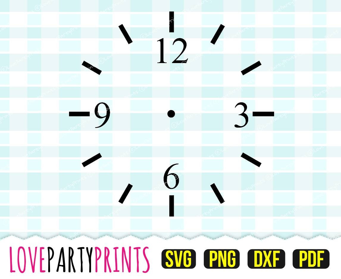 9 Clock Face Svg DXF PNG PDF 9 Clock Faces Svg Printable Etsy