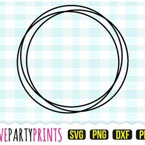 Circle Monogram Border Svg, DXF, PNG, PDF, Round Frame Svg, Vector Clip Art, Cutting Files, 532
