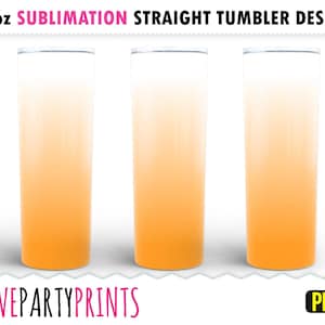 Orange Ombre Tumbler Wrap 20 oz Skinny Tumbler Sublimation PNG Seamless Gradient Color PNG Wrap Sublimation Digital Download PNG sub11
