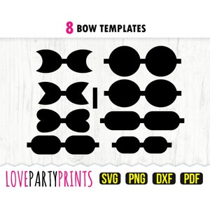 Bow Bundle Svg, DXF, PNG, PDF, Hair Bow Template, Felt Bow Svg, Hair Bow Svg, svg742