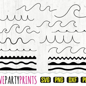 Water Waves SVG Bundle, DXF, PNG, Pdf, Waves Svg, Beach Svg, Sea Svg, Ocean Svg, Water Svg, Wave Bundle Svg, Clipart, Cut Files, 931