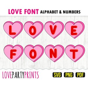 LOVE FONT SVG-, Png- und Pdf-Dateien, 300 dpi hohe Qualität, Silhouette-Vektorgrafik, Erstellen Sie Ihr eigenes Banner (SVG992)