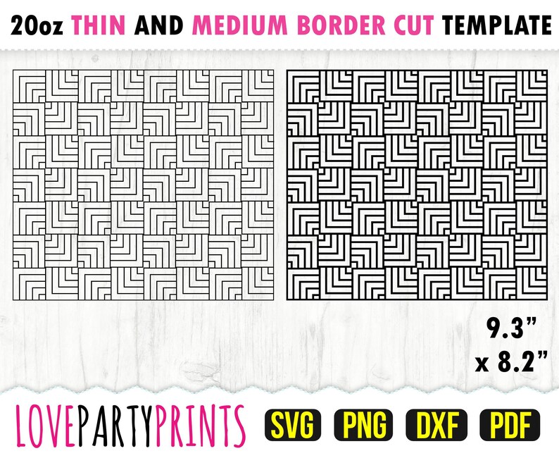Tumbler Template SVG DXF PNG Pdf 20 Oz Skinny Tumbler - Etsy