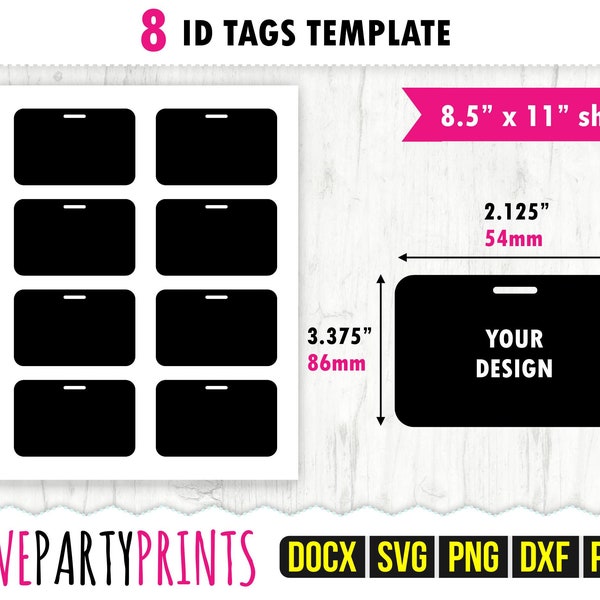 Badge Buddy Template Etsy