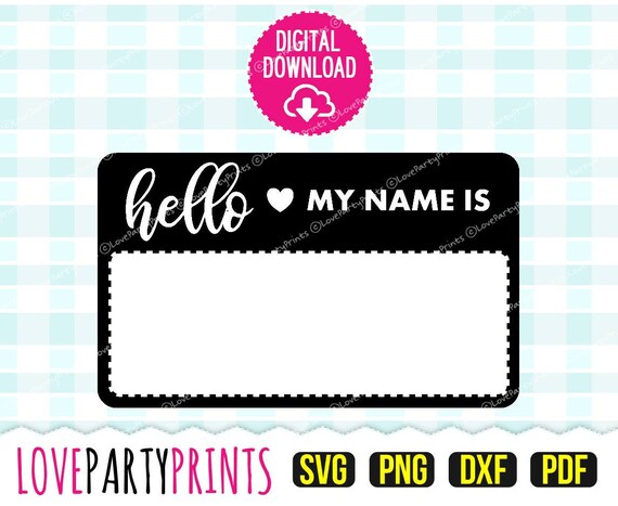 Download Hello My Name Is Svg Dxf Png Pdf Baby Name Svg Newborn Etsy