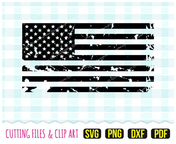 Download Distressed American Flag Svg Dxf Png Pdf Grunge Etsy