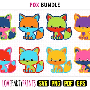 Kids Fox SVG, PNG, EPS, Pdf, Warstwowa maszyna do cięcia wektorowego laserowego, sublimacja, szablony projektów do druku, natychmiastowe pobieranie, 1813