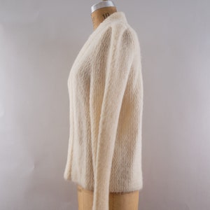 Vintage Alafoss Iceland Pure Virgin Wool Ivory Cardigan Medium image 7