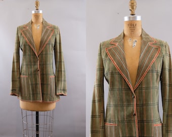 Roberto Cavalli Vintage 70s Suede Leather Jacket Medium