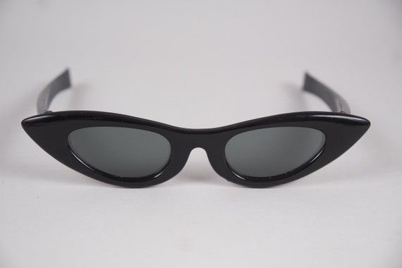 50s Cat Eye Sunglasses Black Extreme Sleek Cool Sh