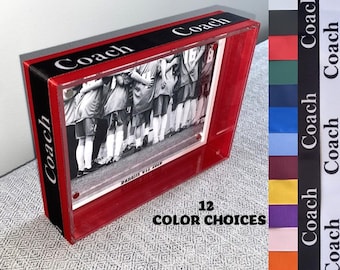 Soccer Coach Custom Photo Frame, Team Colors, Team Signing, 4x6, Any Sport, Baseball, Lacrosse