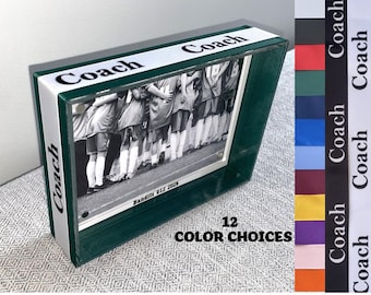 Soccer Coach Custom Photo Frame, Team Colors, Team Signing, 4x6, Any Sport, Baseball, Lacrosse