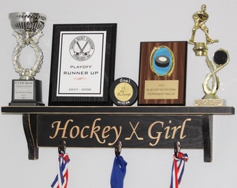 Hockey Girl - Shelf w/ Hooks