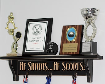 HE SHOOTS... HE SCORES!  - Trophy Shelf