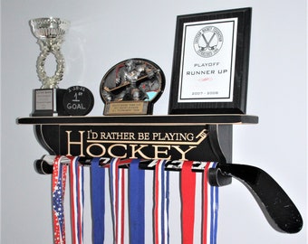 I'd rather be playing HOCKEY - Trophy Shelf