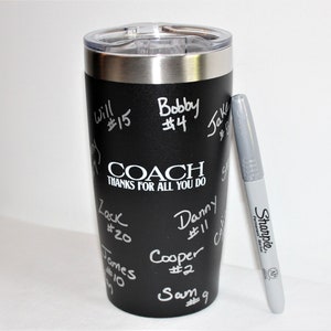 Soccer Coach Travel Mug, Custom, Personalized Tumbler for Soccer Coach, Team Signing Gift for Soccer Coach, Football Coach Coffee Mug Gift