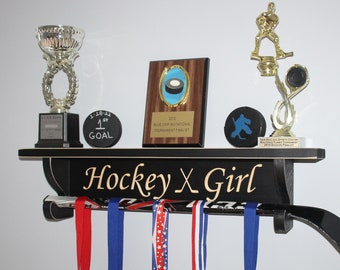 Hockey Girl - Shelf w/ Hooks