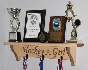 Hockey Gifts for Girls,Hockey Girl Room Decor,Hockey Girl Trophy Shelf,Hockey Girl Bedroom,Hockey Wall Decor,Hockey Girl Gift Ideas,Player