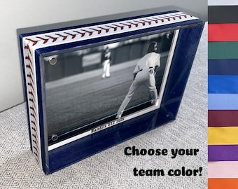 Baseball Custom Photo Frame: Team Colors, Personalize, Gift for Coach, Player, Team Mom, Team Manager, 4x6