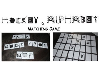 Hockey Alphabet and Matching Game