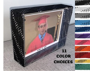 Hockey Laces Graduation Frame: Custom Photo Frame, 4x6, Class of 2026, High School or College Senior Gift