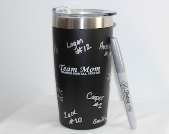 Team Mom Travel Tumbler Mug