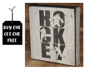 "HOCKEY" -  Sign