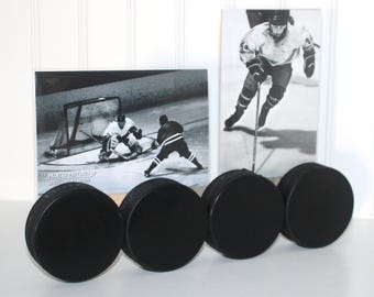 Hockey Pucks Photo Display